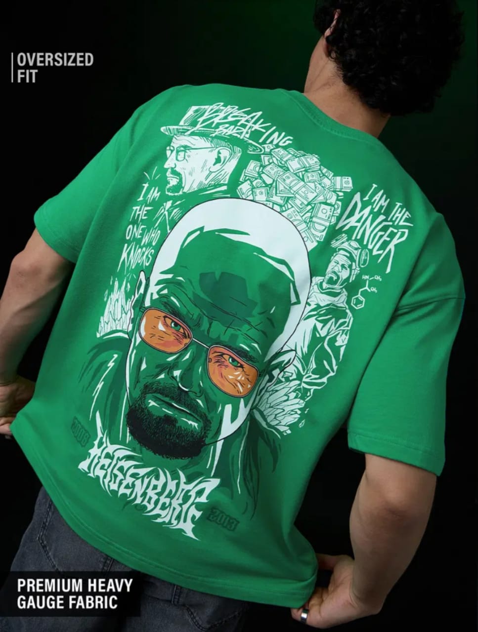 Heisenberg "I Am The Danger" Oversized Tee (Green)